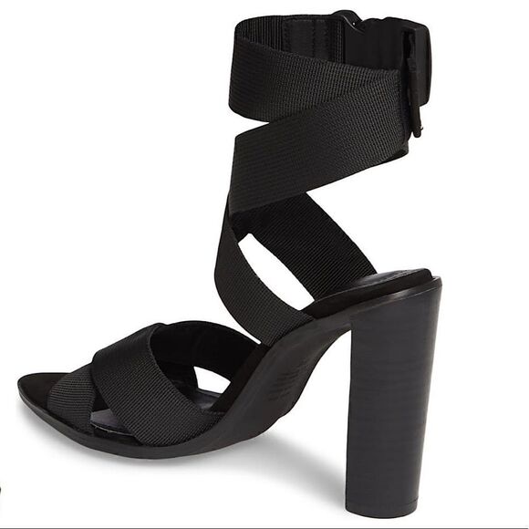 Alias Mae Soli Canvas Heeled Black Sandals - Picture 4 of 12
